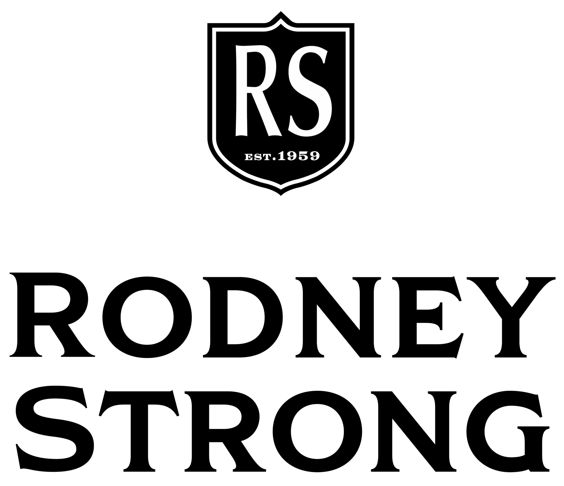 RSV Shield Above Brandmark BW